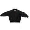 The new spring style of Korean children's clothing for small and medium-sized kids and boys, black round-neck zipper large pocket flight suit jacket, is trendy Item Picture